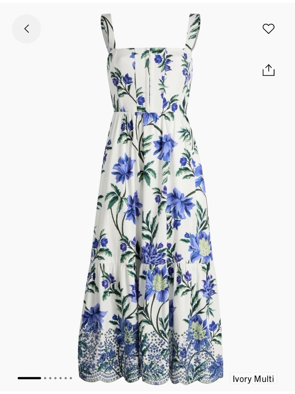 Kobi Halperin Mimi Floral Stretch-Cotton midi dress - size 6